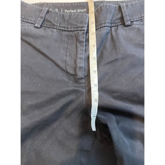 Talbots Women Perfect Shorts Bermuda Mid Rise Stretch JO3026 Cotton Black Size 2 - Picture 4 of 9